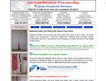 Tablet Screenshot of americanbasementwaterproofing.com